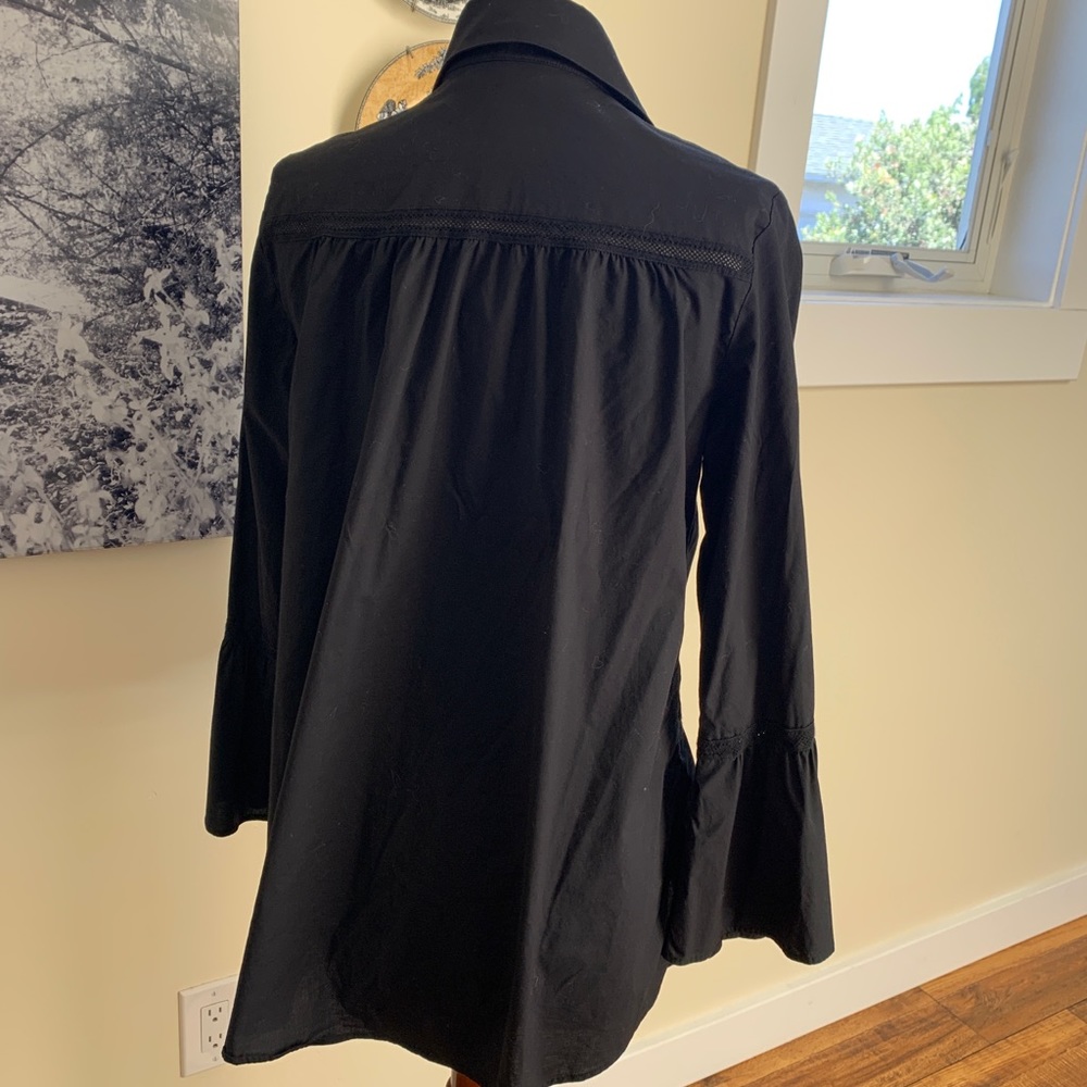 SOLD EBAY NWOT Neiman Marcus black blouse bell sle - Picture 4 of 8
